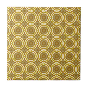 Abstract Daisies Tile