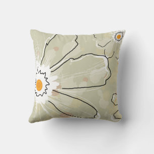 Abstract Daisy Flowers Cushion