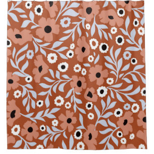 Abstract daisy flowers vintage background. Small s Shower Curtain