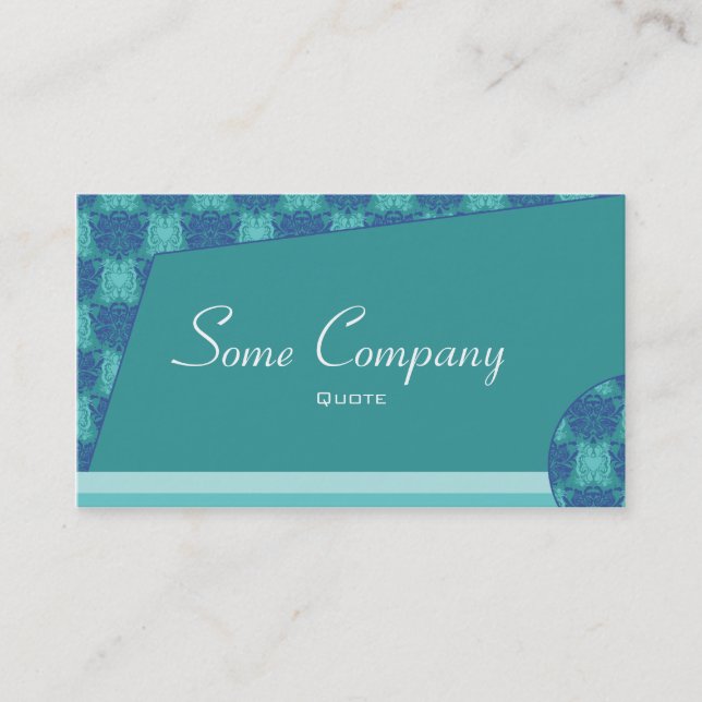 Abstract Damask (Ocean View) Business Card (Front)