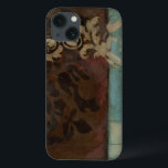 Abstract Damask Tapestry by Jennifer Goldberger iPhone 13 Case<br><div class="desc">Brown battles turquoise in this abstract damask tapestry print by Jennifer Goldberger. The subtle patterns give the piece movement. Get yours today!</div>