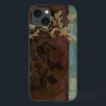 Abstract Damask Tapestry by Jennifer Goldberger iPhone 13 Case<br><div class="desc">Brown battles turquoise in this abstract damask tapestry print by Jennifer Goldberger. The subtle patterns give the piece movement. Get yours today!</div>