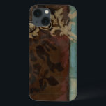 Abstract Damask Tapestry by Jennifer Goldberger iPhone 13 Case<br><div class="desc">Brown battles turquoise in this abstract damask tapestry print by Jennifer Goldberger. The subtle patterns give the piece movement. Get yours today!</div>