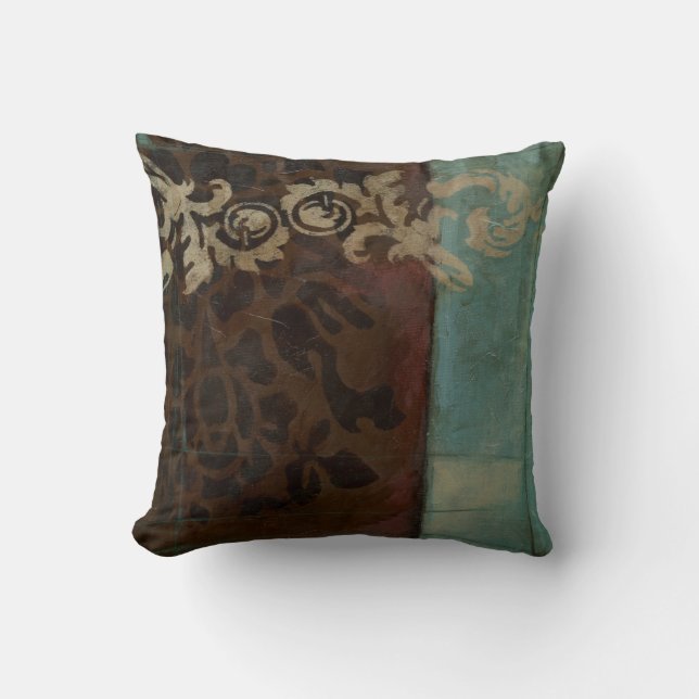 Abstract Damask Tapestry by Jennifer Goldberger Cushion (Front)