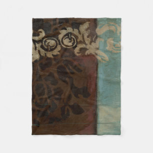 Abstract Damask Tapestry by Jennifer Goldberger Fleece Blanket