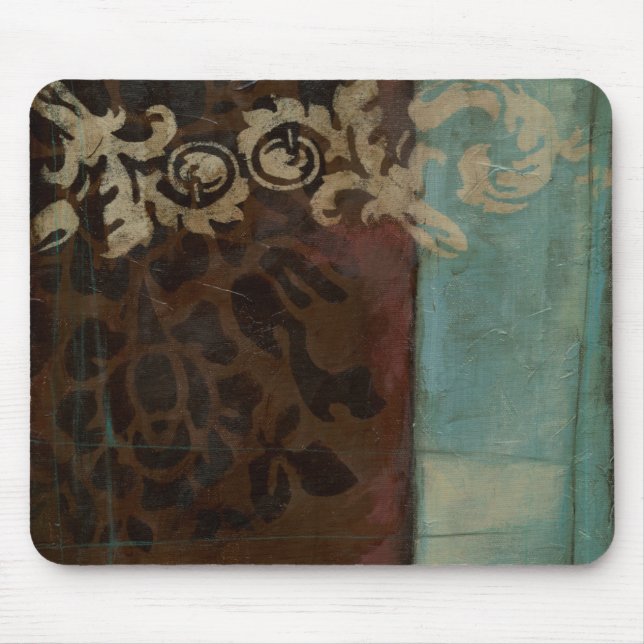 Abstract Damask Tapestry by Jennifer Goldberger Mouse Mat (Front)