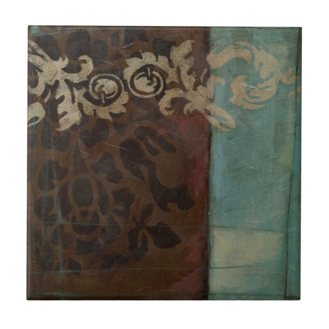 Abstract Damask Tapestry by Jennifer Goldberger Tile (Front)
