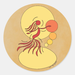 Abstract Dancer Classic Round Sticker