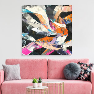 Abstract Dancer in dynamic movement Canvas Print
