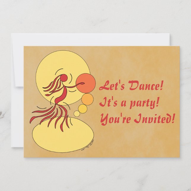 Abstract Dancer Invitation (Front)