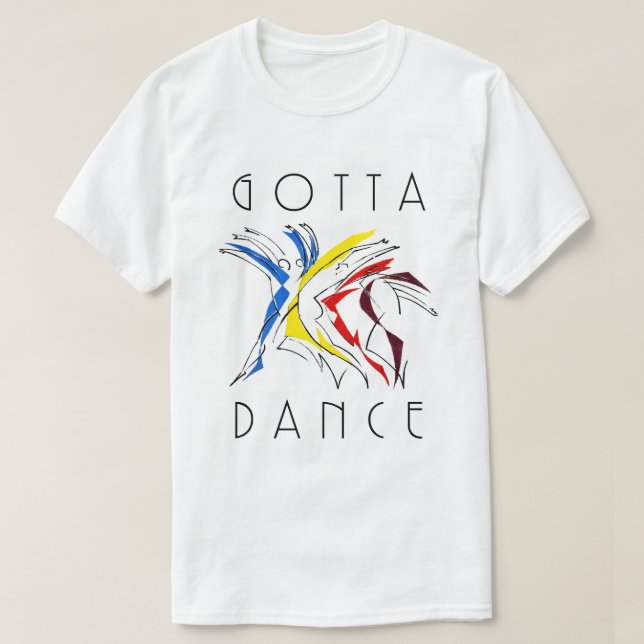 Abstract Dancers Dancing - Dance Lover Artwork T-Shirt (Design Front)