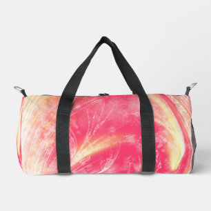 Abstract Dandelions & fireflies Yellow red Duffle Bag