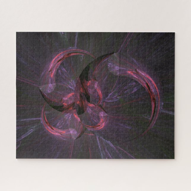 Abstract Dark Gothic Fractal Art Jigsaw Puzzle (Horizontal)
