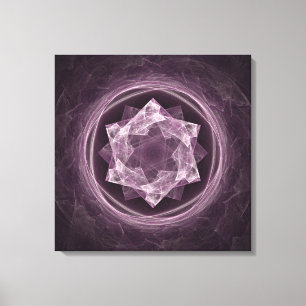 Abstract Dark Grayish Purple Fractal Canvas Print