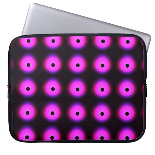 Abstract Dark Pink: Glowing Seamless Laptop Sleeve (Front)