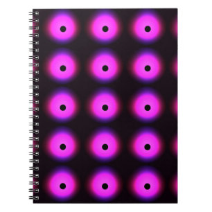 Abstract Dark Pink: Glowing Seamless Notebook