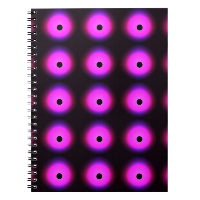 Abstract Dark Pink: Glowing Seamless Notebook (Front)