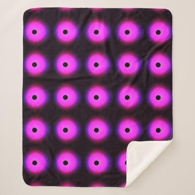 Abstract Dark Pink: Glowing Seamless Sherpa Blanket (Front)