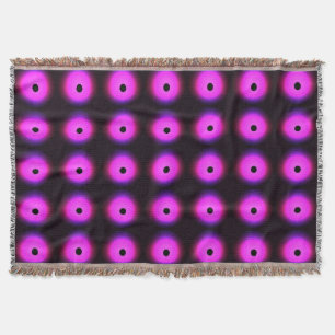 Abstract Dark Pink: Glowing Seamless Throw Blanket