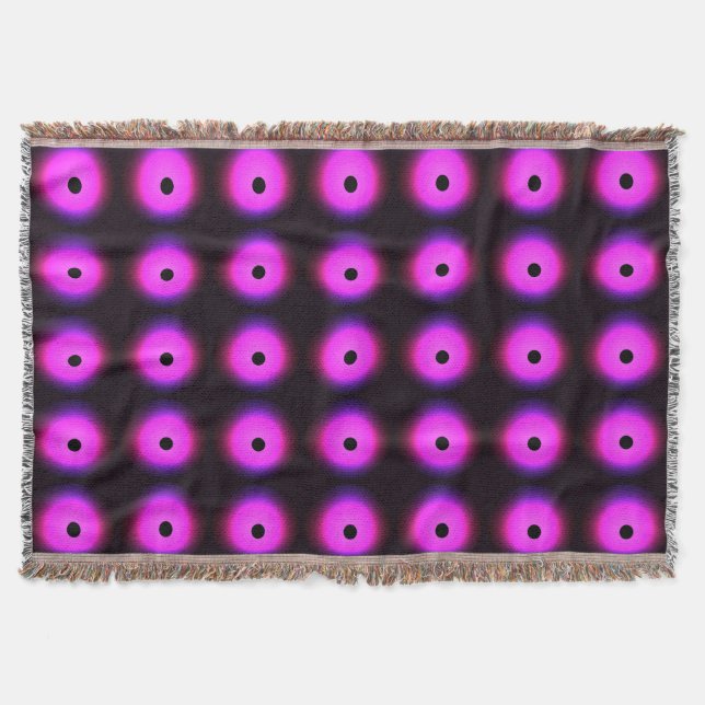 Abstract Dark Pink: Glowing Seamless Throw Blanket (Front)