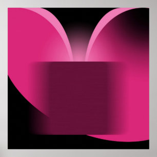 Abstract Dark Pink Luxury with Black AP0004 Poster