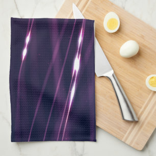 Abstract Dark Purple Tea Towel