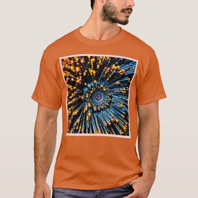 Abstract Data Stream Art T-Shirt (Front)