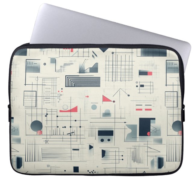 Abstract Data Visualization Laptop Case (Front)