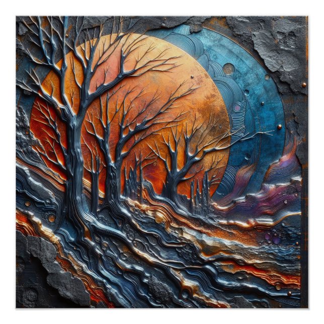 Abstract Dead Forest 1 - AI - Artwork Poster (Front)