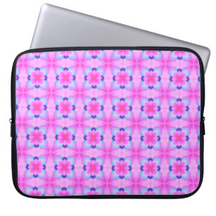 Abstract decorative geometric kaleidoscope texture laptop sleeve