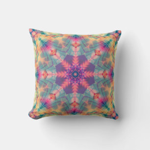 Abstract decorative multicolored texture. Bright f Cushion