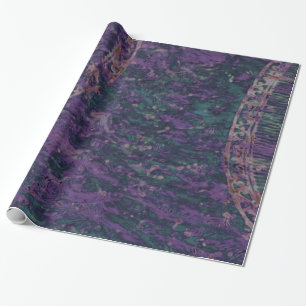 Abstract Deep Purple Batik Gift Wrap