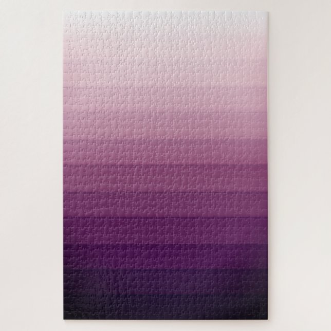 Abstract Deep Purple Gradient Colour Ombre Jigsaw Puzzle (Vertical)
