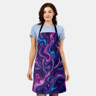 Abstract Deer Antler Cosmic Purple Apron