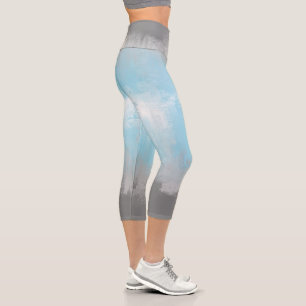 Abstract Demiboy Pride Flag Capri Leggings