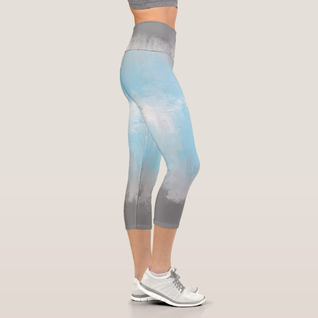Abstract Demiboy Pride Flag   Capri Leggings (Right)