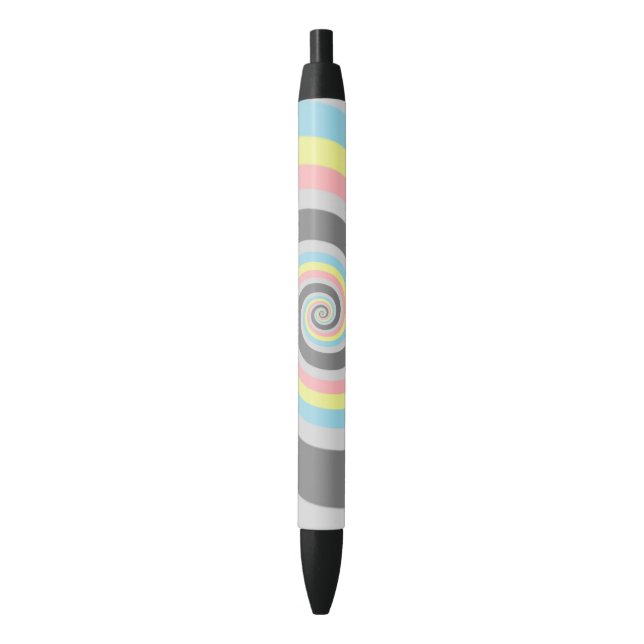 Abstract Demiflux Pride Flag       Black Ink Pen (Front Vertical)