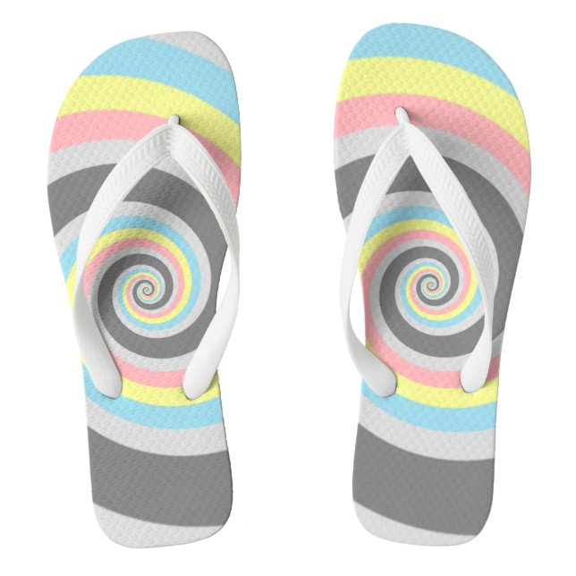Abstract Demiflux Pride Flag     Flip Flops (Footbed)