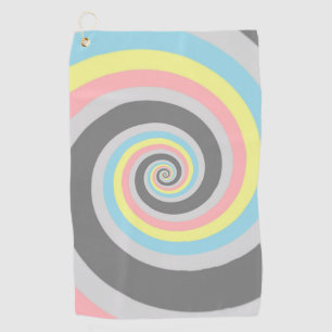 Abstract Demiflux Pride Flag      Golf Towel