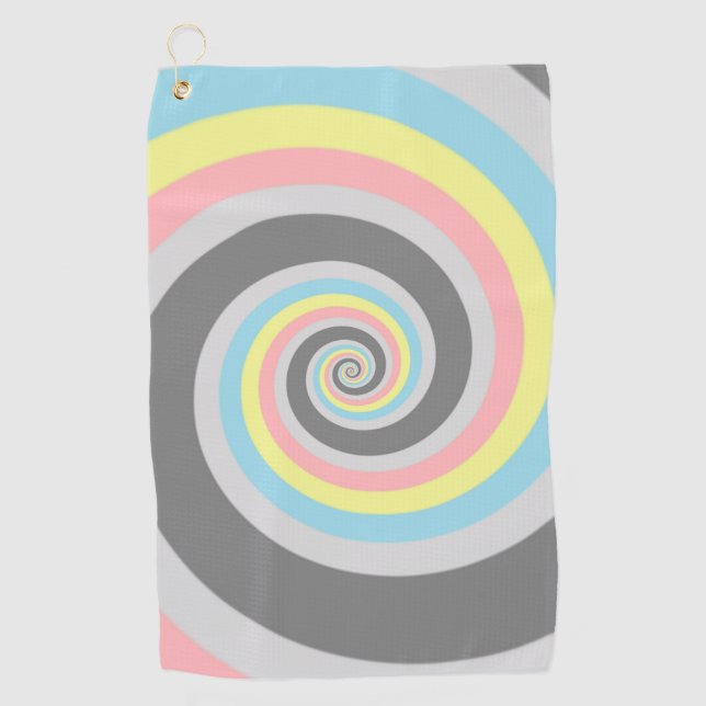 Abstract Demiflux Pride Flag      Golf Towel (Front)