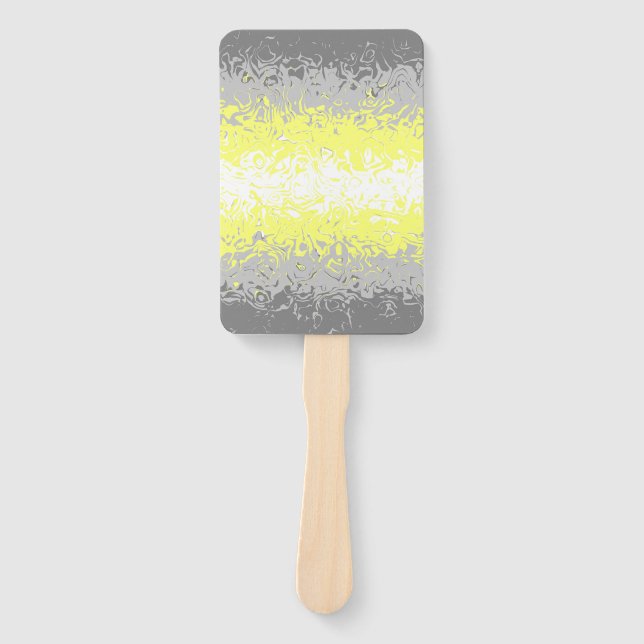 Abstract Demigender Pride Flag    Hand Fan (Front)