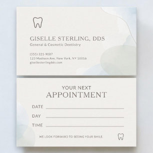 Abstract Dentist Dental Office Appointment Card