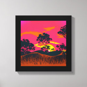 Abstract Desert Background Landscape Art #6 Canvas Print