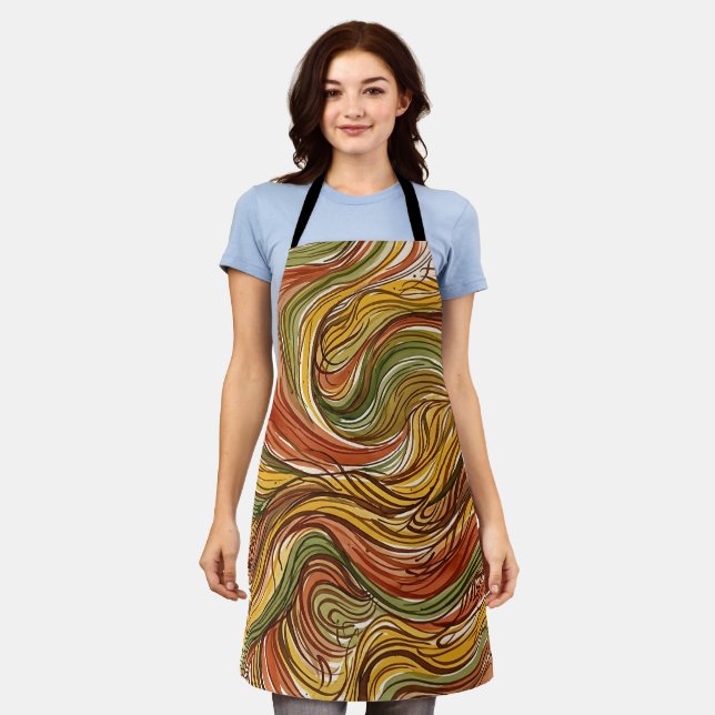 Abstract Desert Dune Earth Tone Apron (Worn)