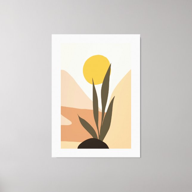 Abstract desert landscape canvas print (Front)