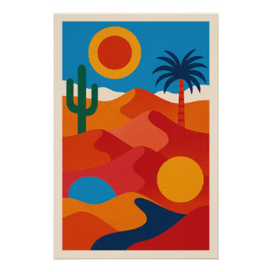 Abstract Desert Landscape Poster