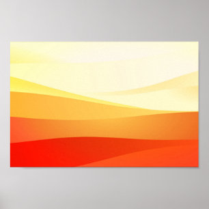 Abstract desert landscape poster