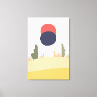 Abstract desert moonrise