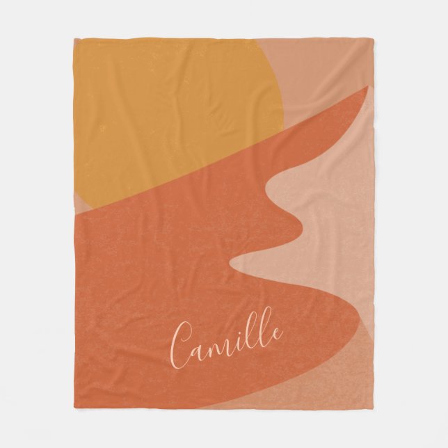 Abstract Desert Mountain Landscape Personalised   Fleece Blanket (Front)