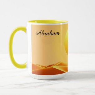 Abstract Desert Sun Amber Glow Minimalist Mug